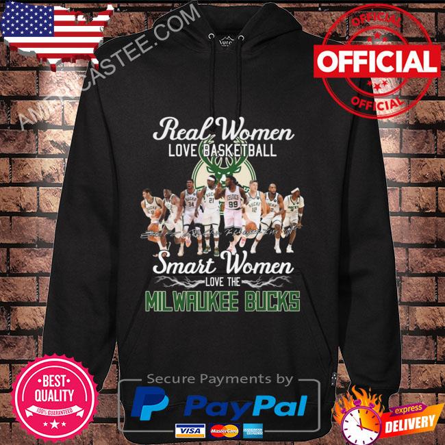 Real women love basketball smart women loves the Milwaukee Bucks signatures 2023 shirt