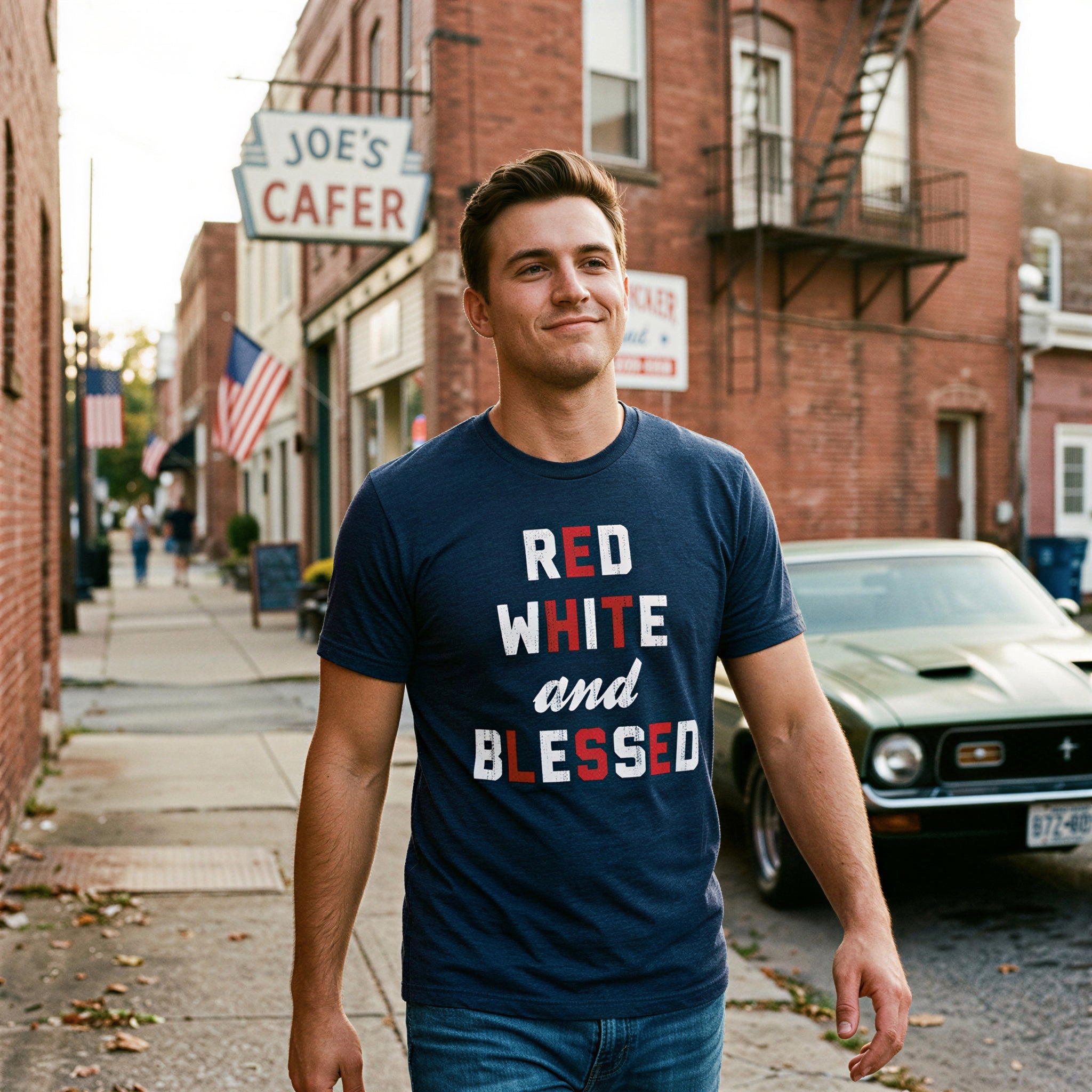 Red White And Blessed Men's T Shirt