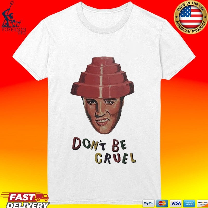 Retro Elvis Presley Devo Hat Don’t Be Cruel Pop Art T-shirt