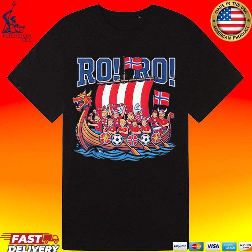 Ro Ro Norway Viking Ship Soccer T-shirt