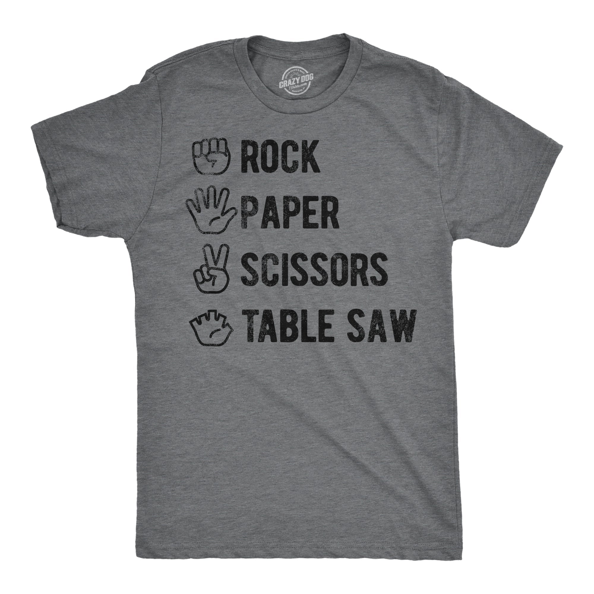 Rock Paper Scissors Table Saw Men's T Shirt