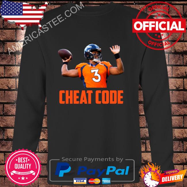 Russell wilson cheat code denver football fan shirt