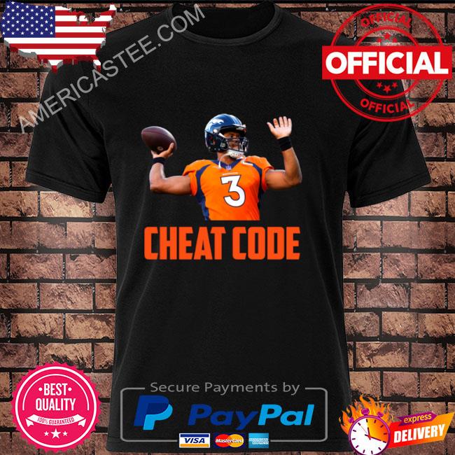 Russell wilson cheat code denver football fan shirt