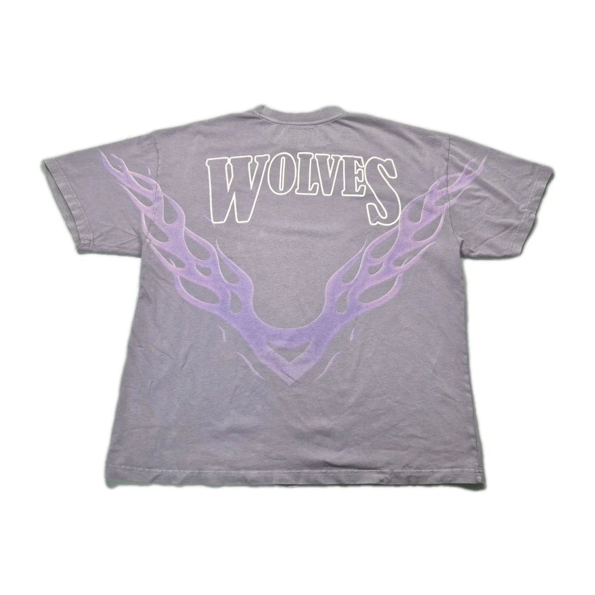 Darc Sport Wolves Club T-Shirt Gray Purple Flames Made in Canada Size Large