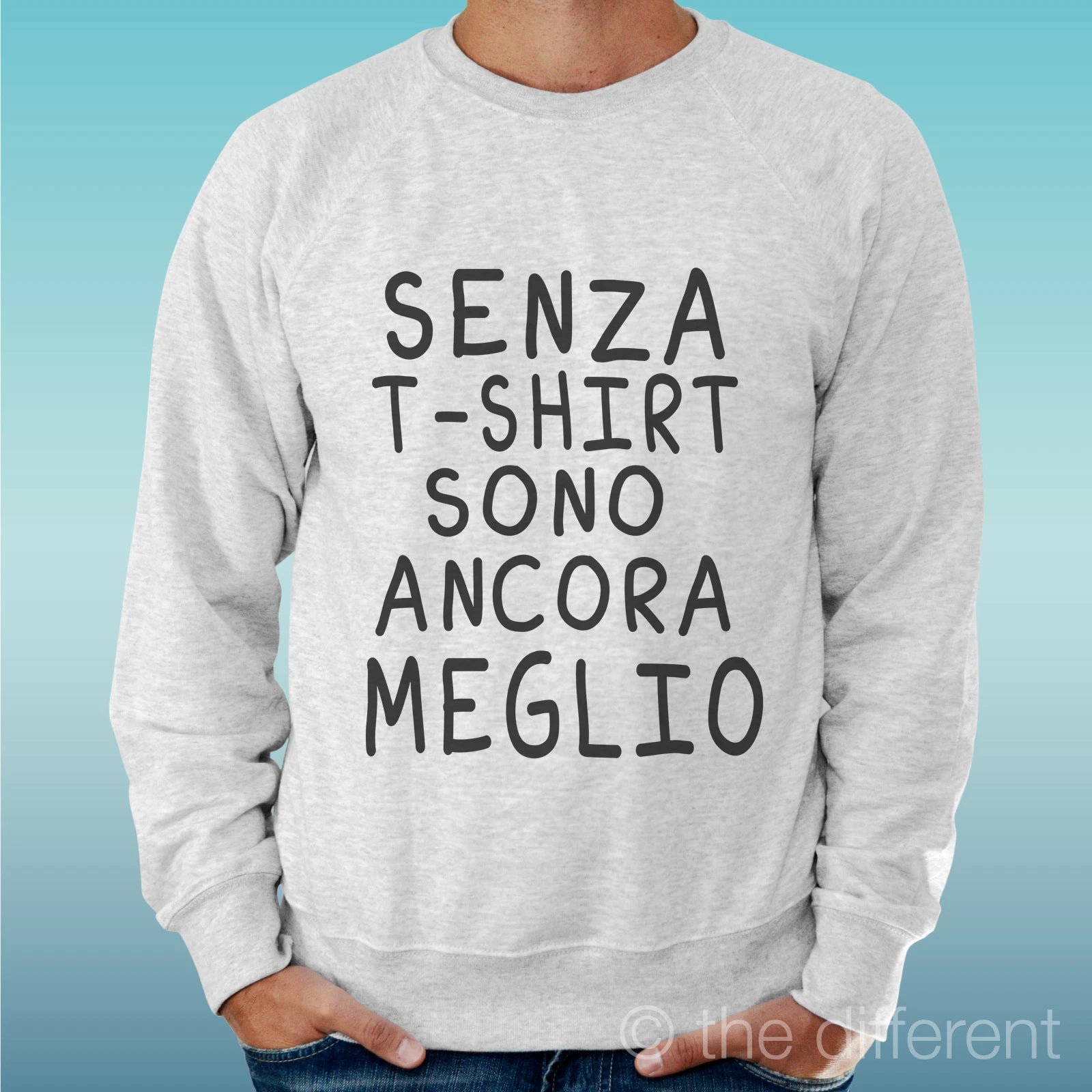 Felpa Man Light Sweater Light Grey Without T-Shirt Sono Better Sentence