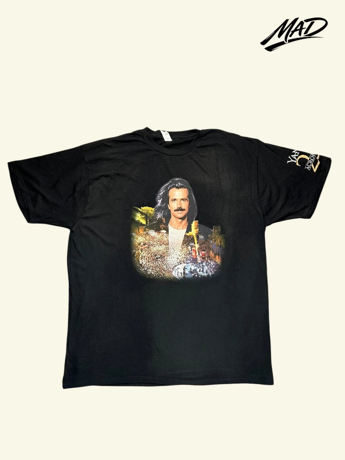 Lane Seven Black Graphic T-Shirt 2XL Casual Cotton