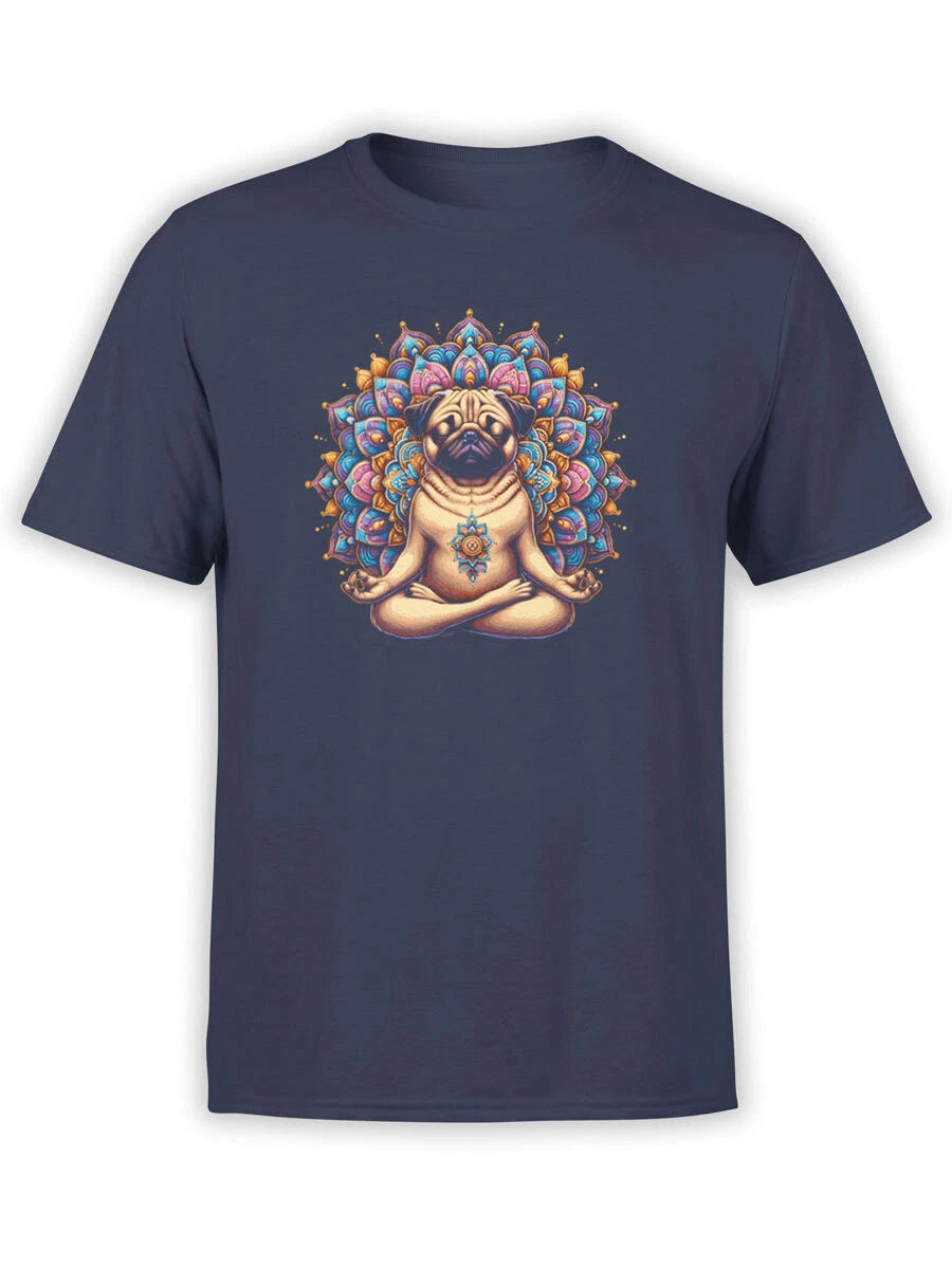 FANTUCCI Unisex T-Shirts | Meditating Pug T-Shirt | 100% Cotton