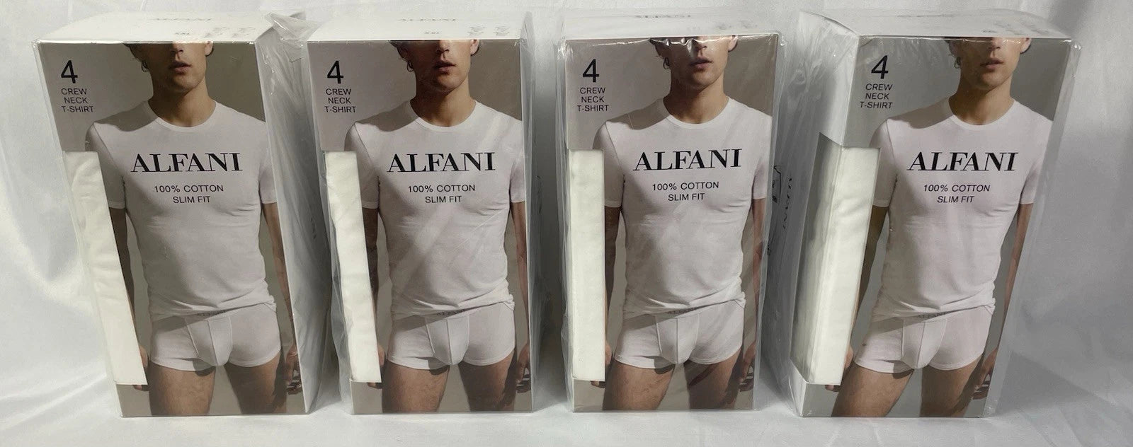 ALFANI Lot of 4 Men's XXL 4-Pack Slim-Fit Solid Cotton Undershirts 16 Total NWT