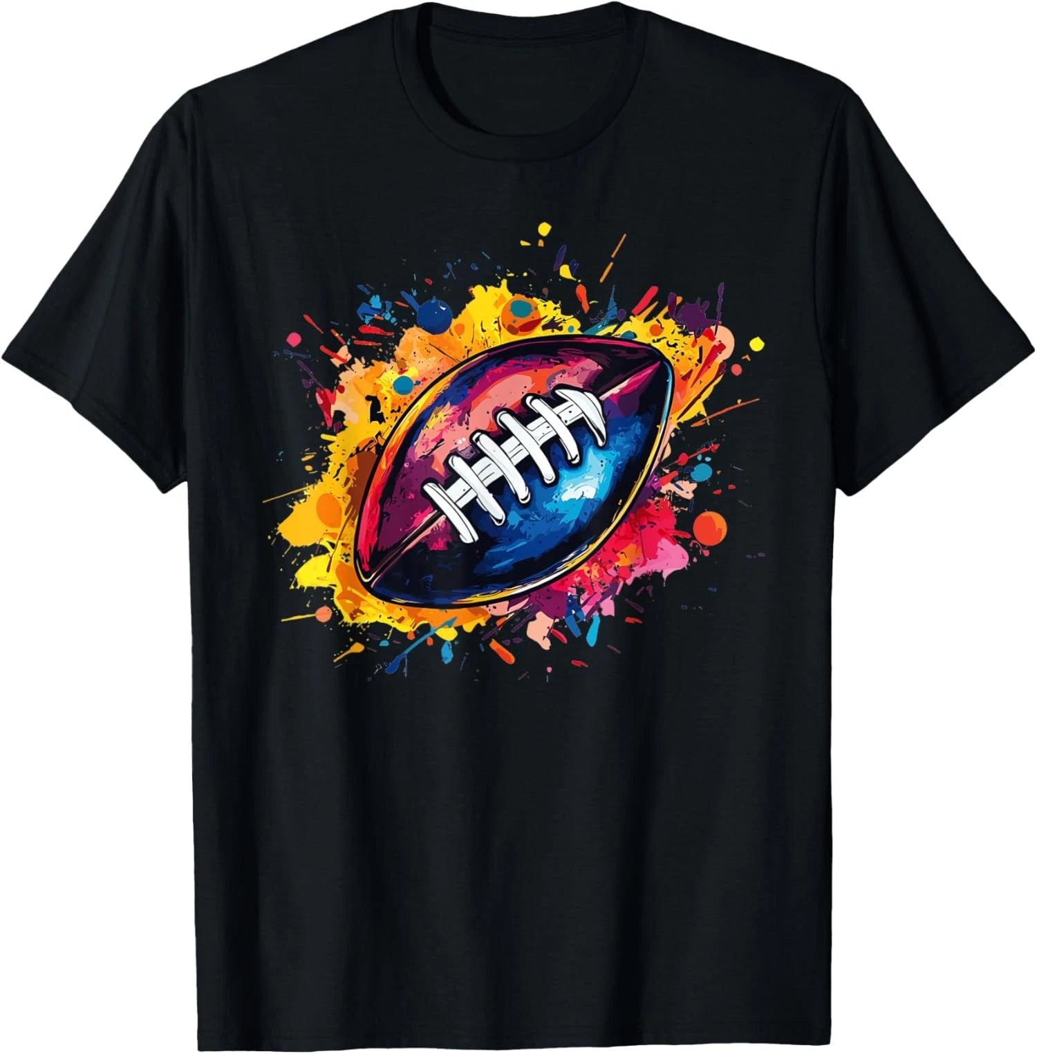 Unisex Football Graphic Black Short Sleeve Design Unisex T-Shirt