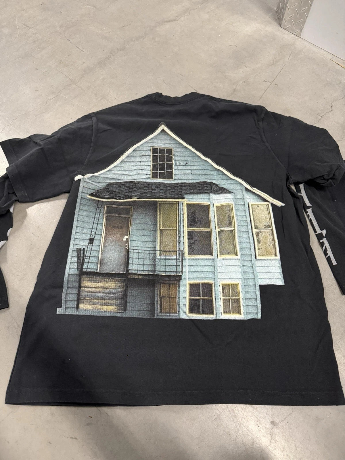 Kanye West Donda House Longsleeve T-Shirt 2 Layer House Rap Sz L Oversized