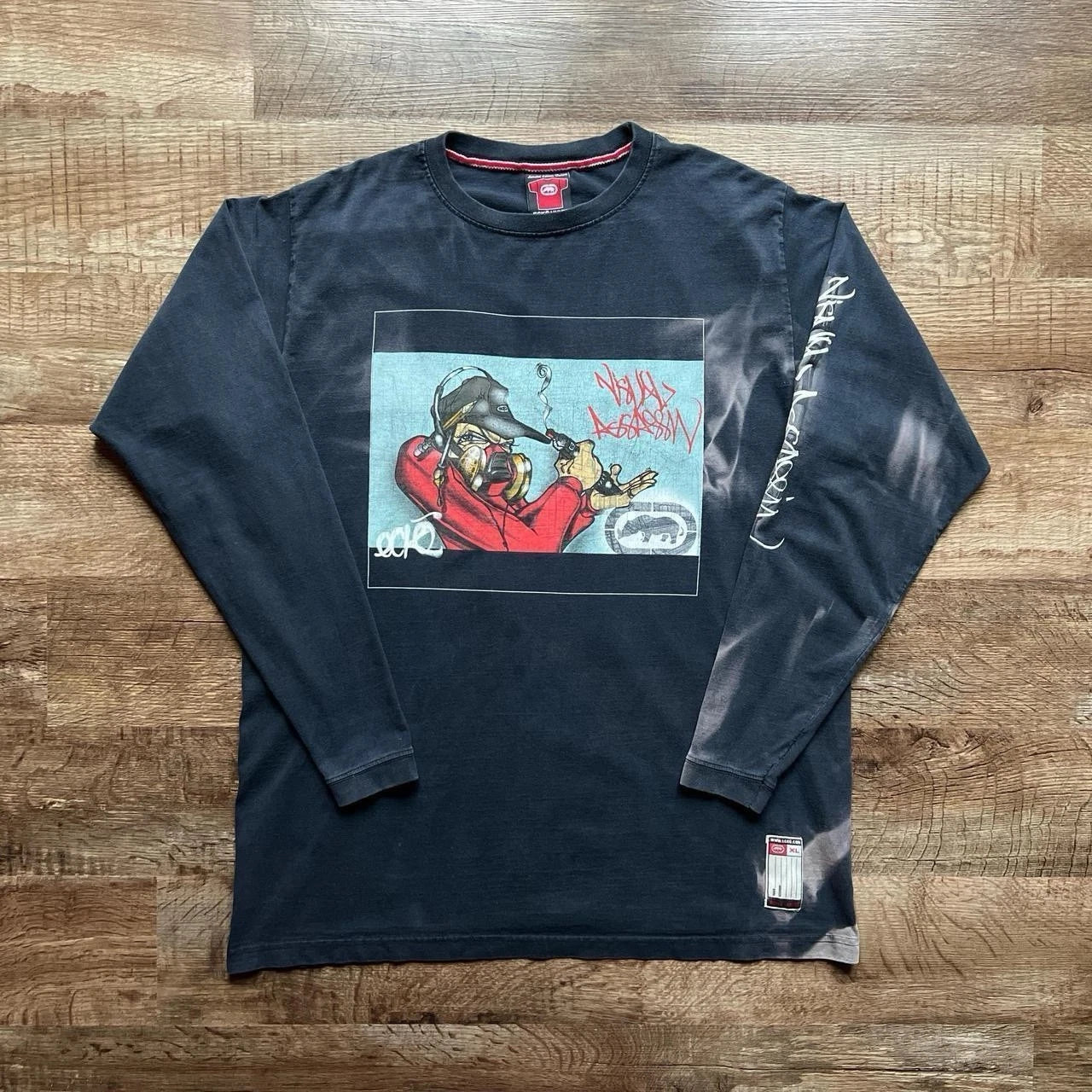 Vintage 90s Made in USA Ecko Unltd. Visual Assassins Graffiti Long-Sleeve Shirt