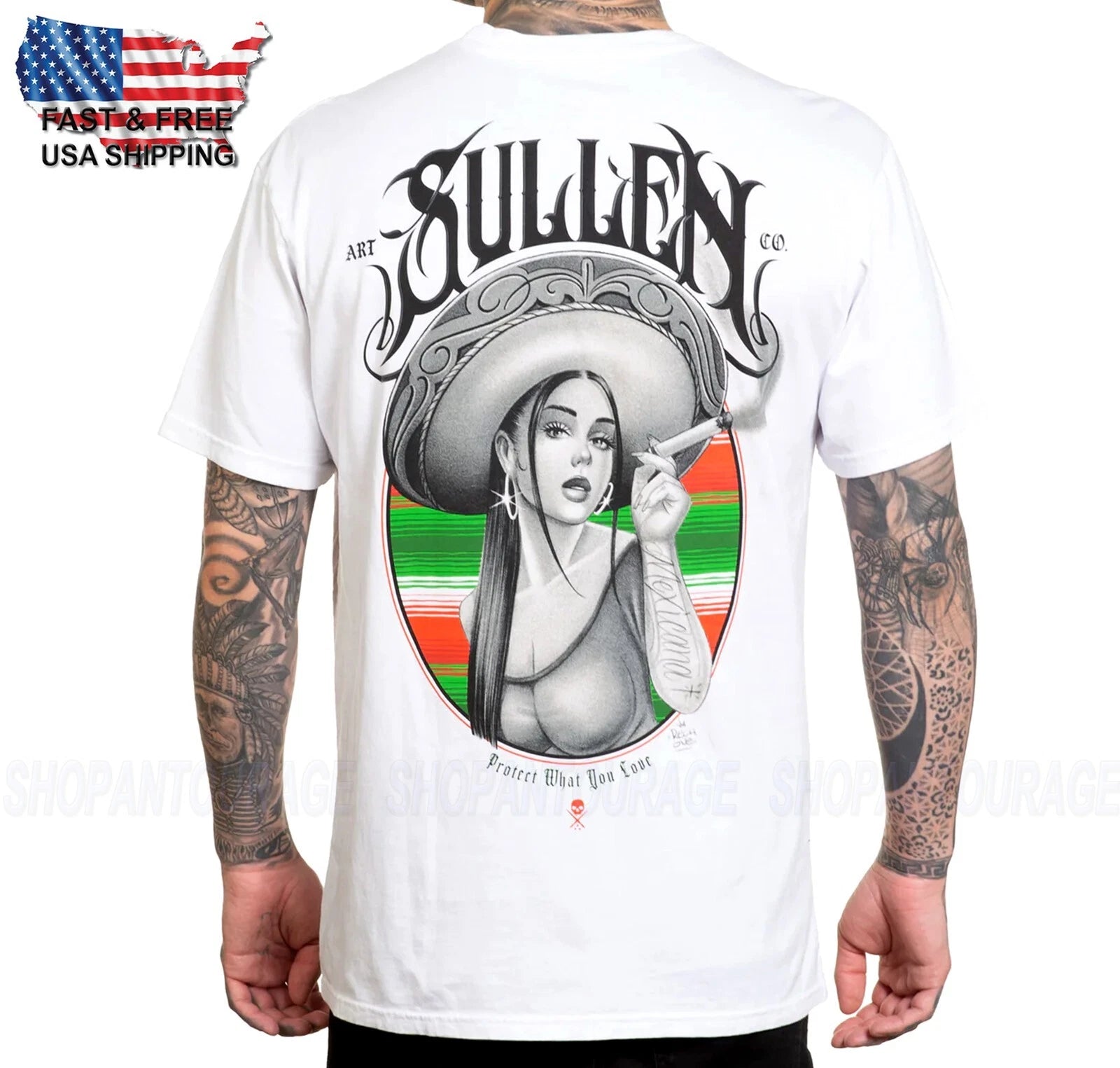 Sullen Art Collective Mexicana Premium SCM6645 T-Shirt for Men