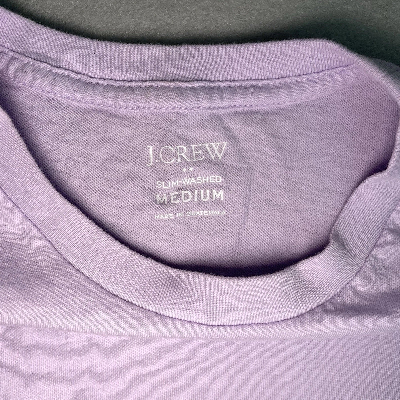 J. Crew Men's M Slim Washed Purple Lilac T-Shirt Short Sleeve Pocket