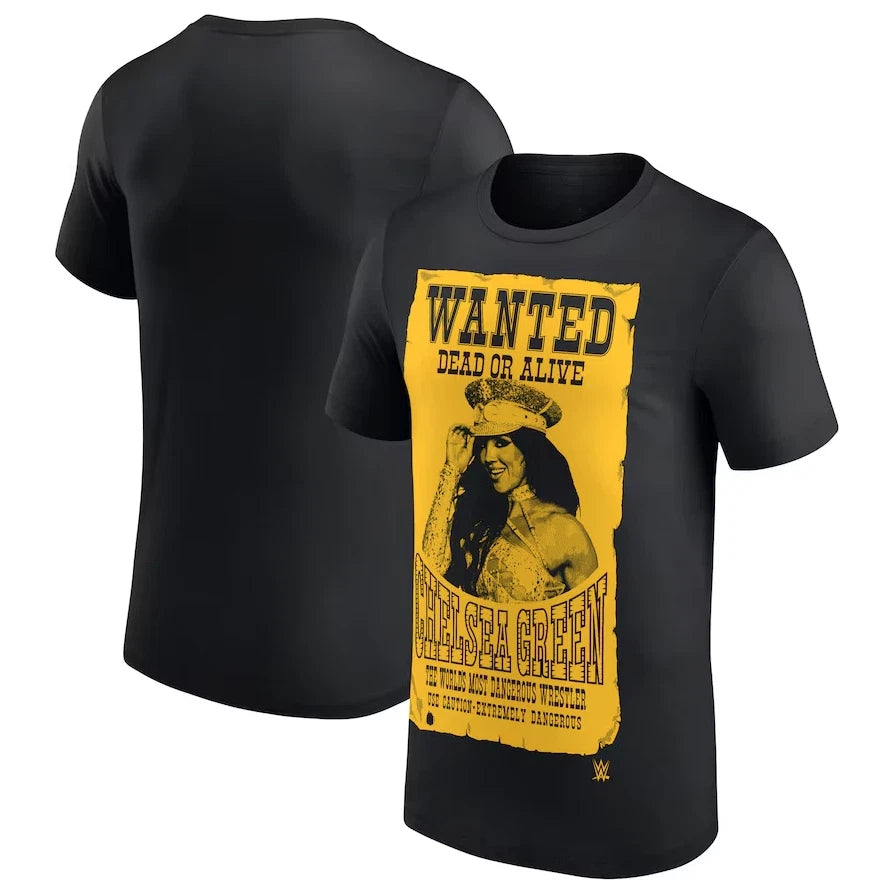 Men's Black Chelsea Green Wanted Dead or Alive T-Shirt
