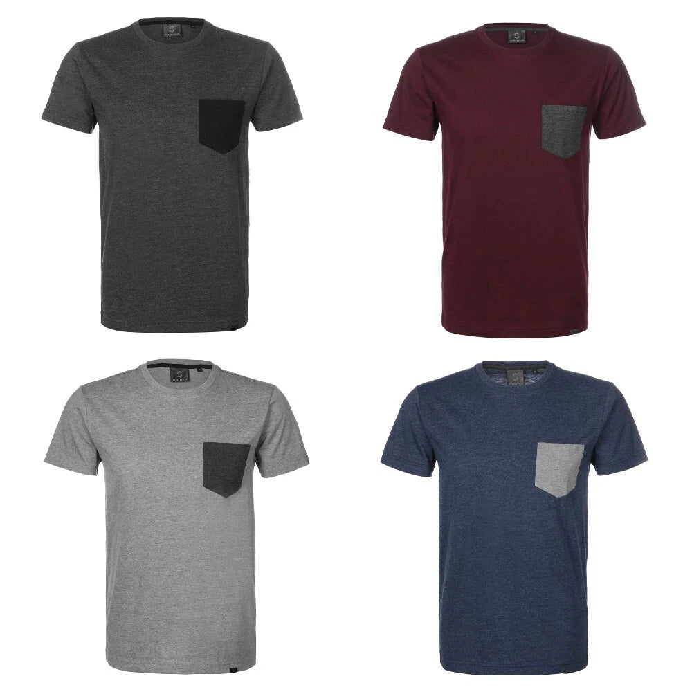 Streetspun Pocket Melange Shirts Heather T-Shirt Breast Pocket New Skate Sports