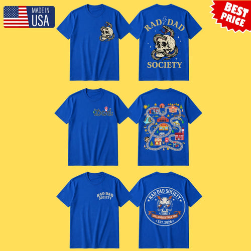 (Collection) Cool Dad Shirt Rad Dad Society Vintage Graphic Tee Gift S-5XL