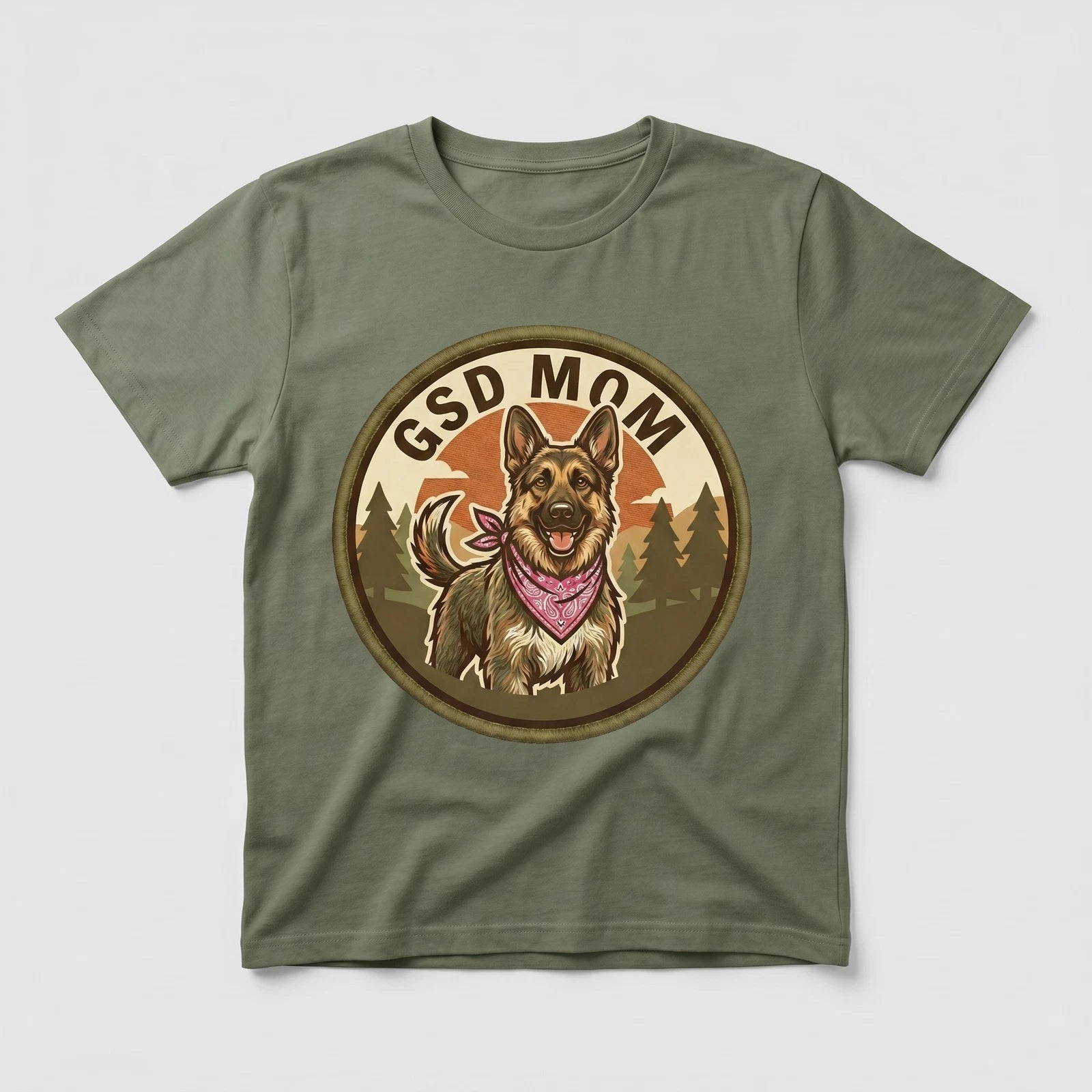German Shepherd Mom T-Shirt GSD Dog Mom Gift Women Graphic Tee Mothers Day Cute
