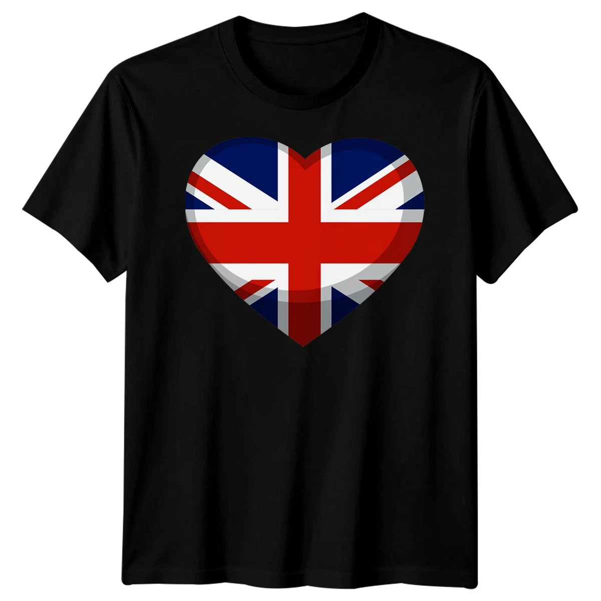 Union Jack T-Shirt Heart England UK Flag Tee Great Britain Shirt Adults & Kids