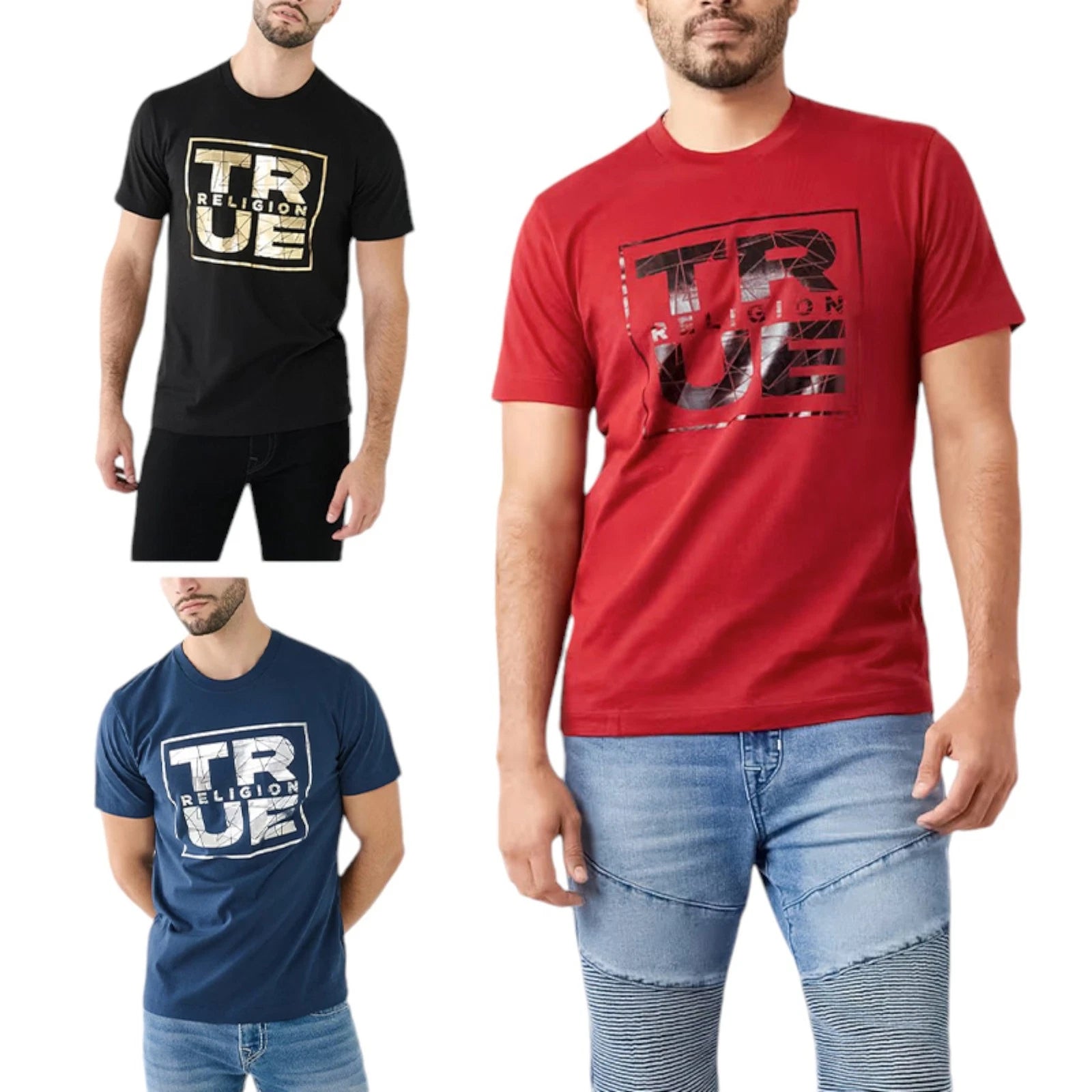 True Religion 107812 Mens T Shirts Short Sleeve Buddha Soft Summer Crew Neck Tee
