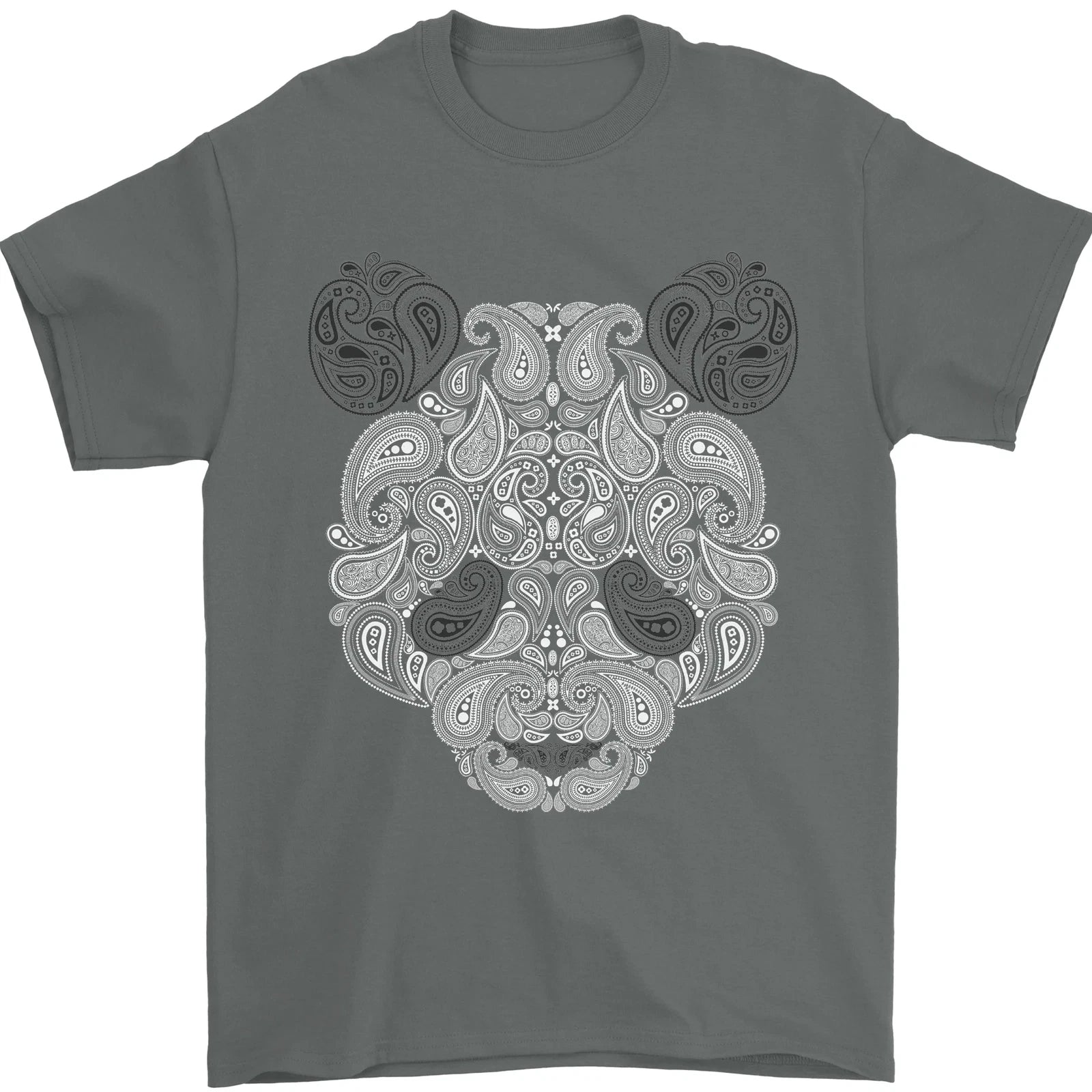 Paisley Panda Bear Mens T-Shirt 100% Cotton