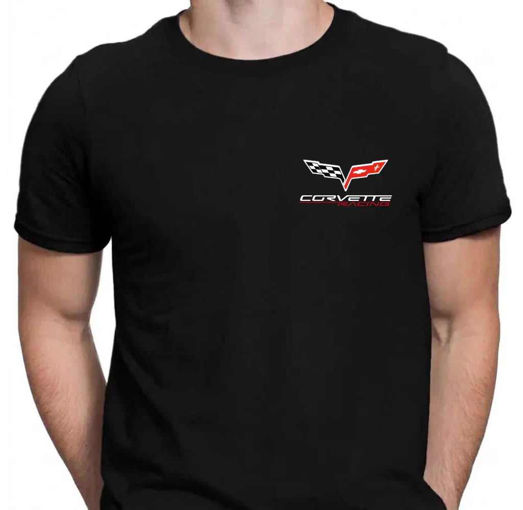 Chevrolet Corvette Modern Emblem Shirts for Men, Short Sleeve T Shirt