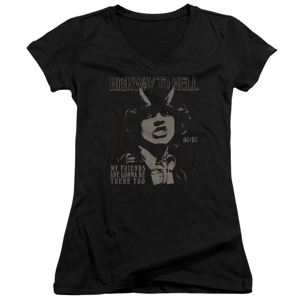AC/DC Highway to Hell My Friends Juniors V-neck Shirt