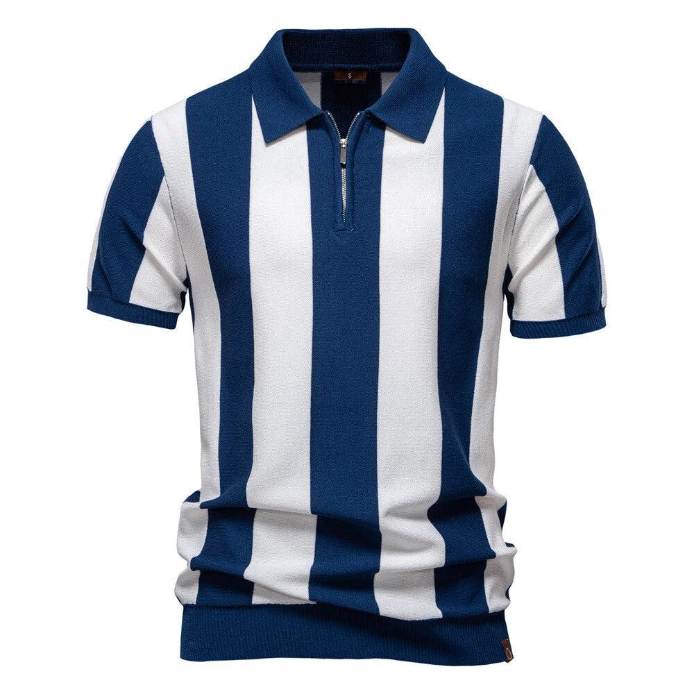 Men's Short Sleeve Slim Fit Polo Shirts Knitted Shirts Casual Golf Shirt