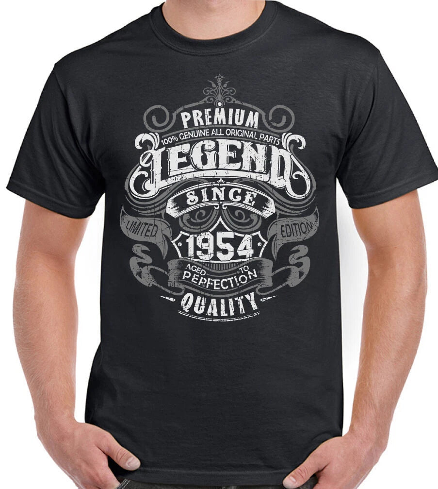 72nd Birthday T-Shirt 1954 Mens Funny 72 Year old Top Premium Legend Since
