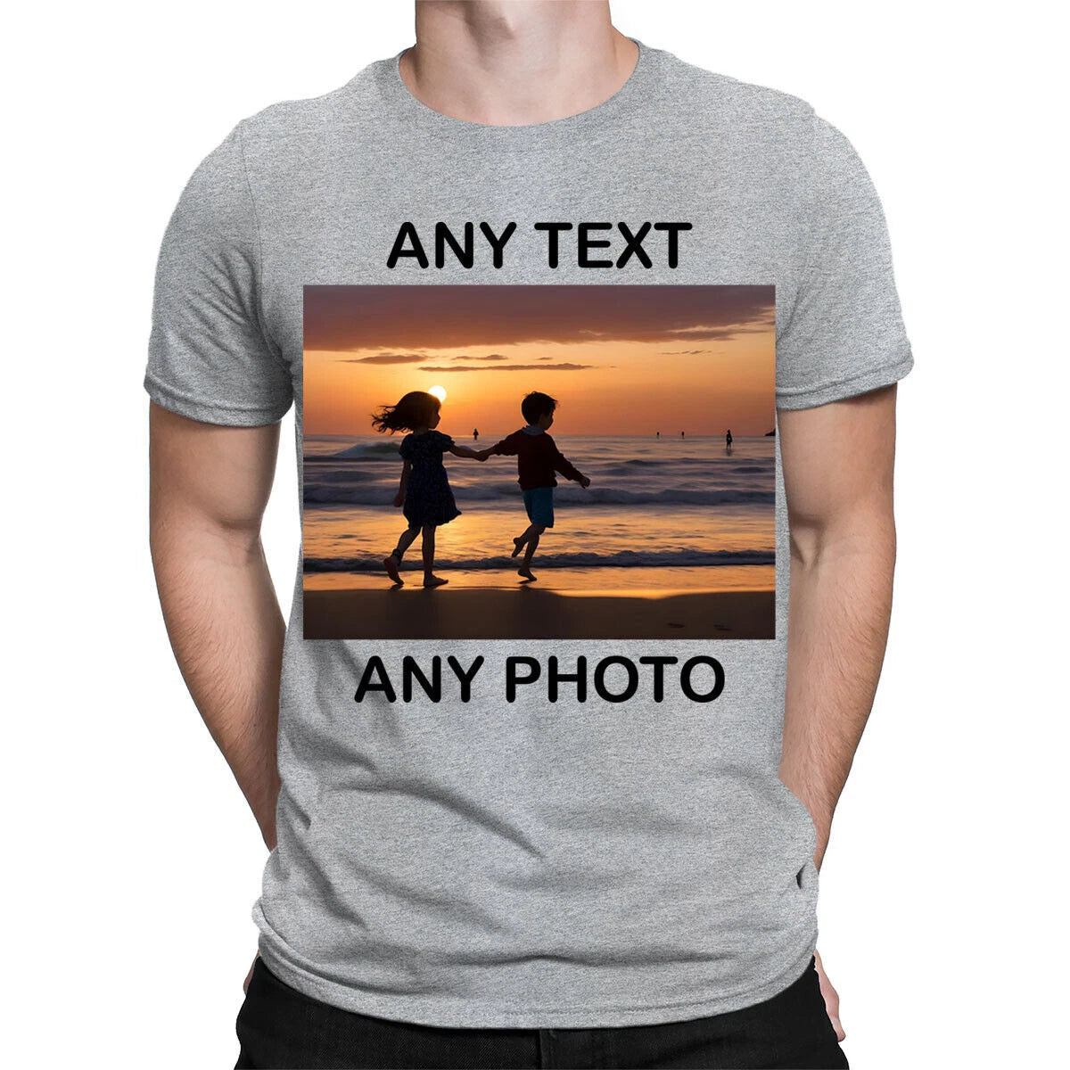 Personalised Your Text Photo Picture Stag Hen Party Mens T-Shirts #TA-56 1T9A5