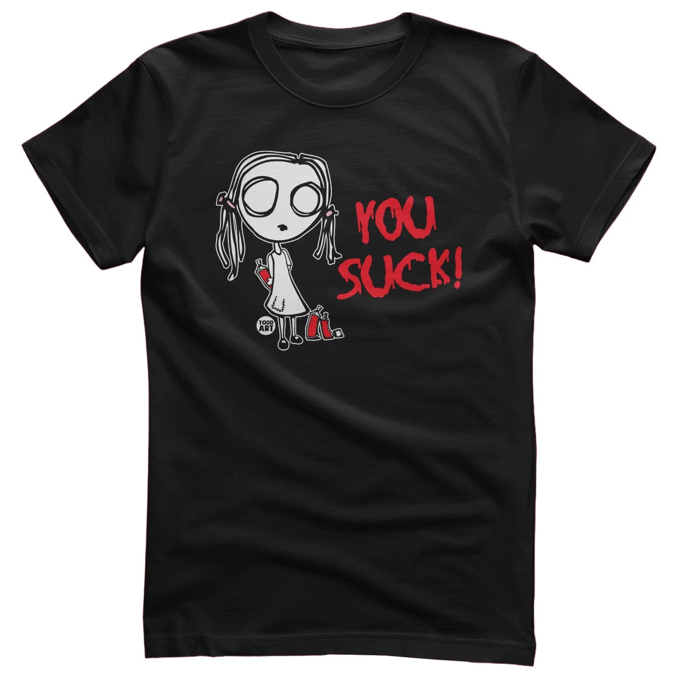 Officially Licensed Todd Goldman Art - Eve-l - YOU SUCK - ToddArt Mens T-Shirt