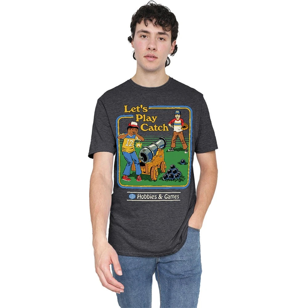Steven Rhodes Let'S Play Catch Unisex T-Shirt S-3XL, Charcoal