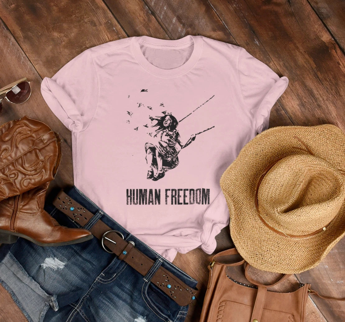 Human Freedom Shirt, Banksy T shirt, Street art Shirt, Quarantine T-shirt