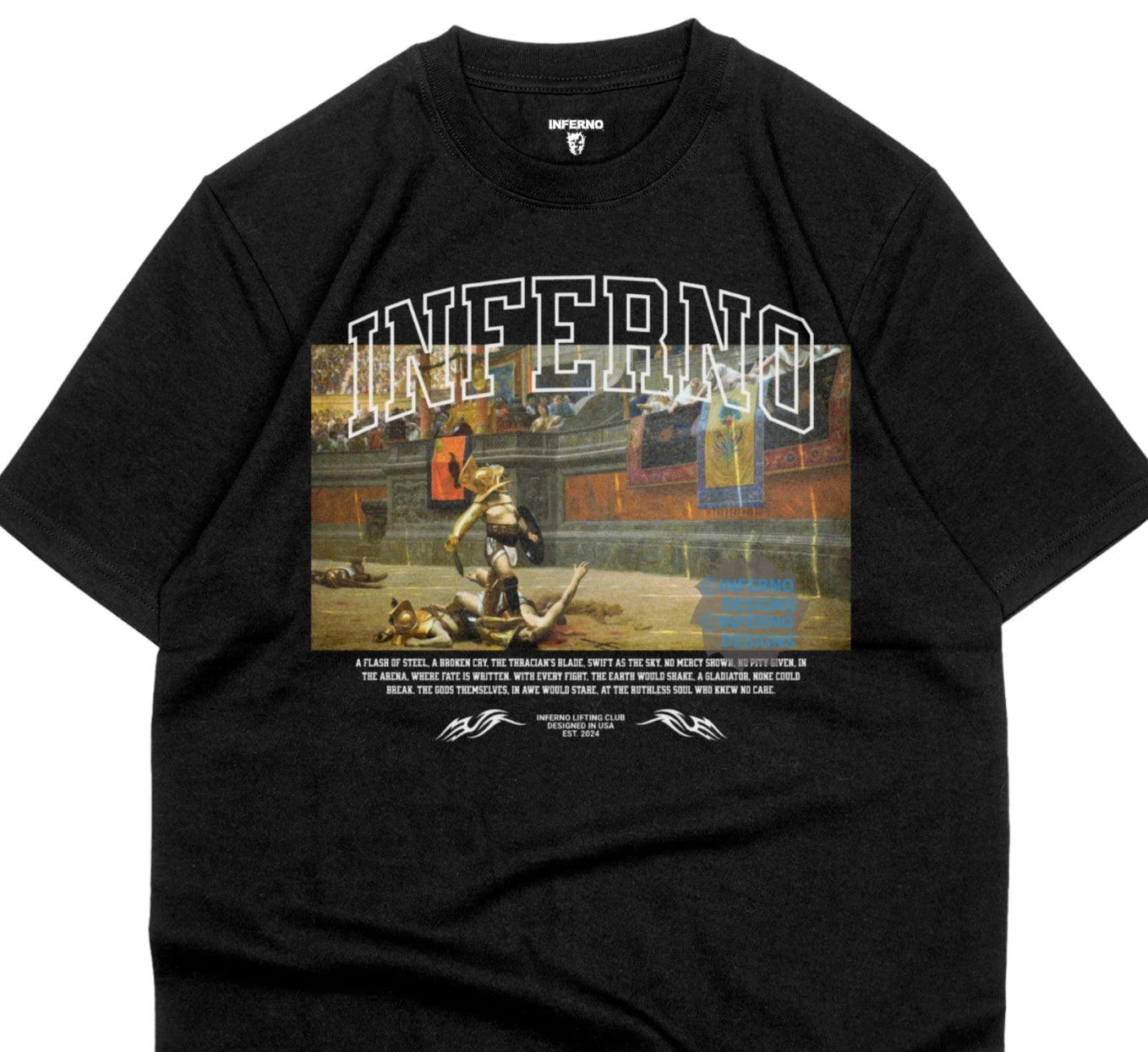 Gladiator Inferno Workout shirt, Gym tee, Pump cover, Retro, Classic art tshirt