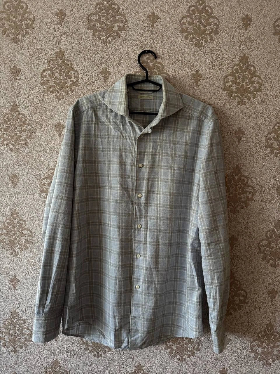 SUITSUPPLY Mens Shirt 15.5 / 39 Slim Fit Egyptian Cotton Tessitura Monti Plaid