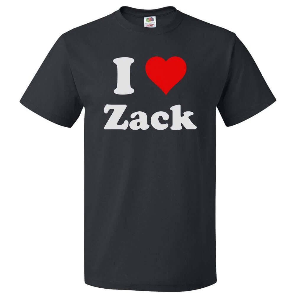 I Love Zack T shirt I Heart Zack Tee