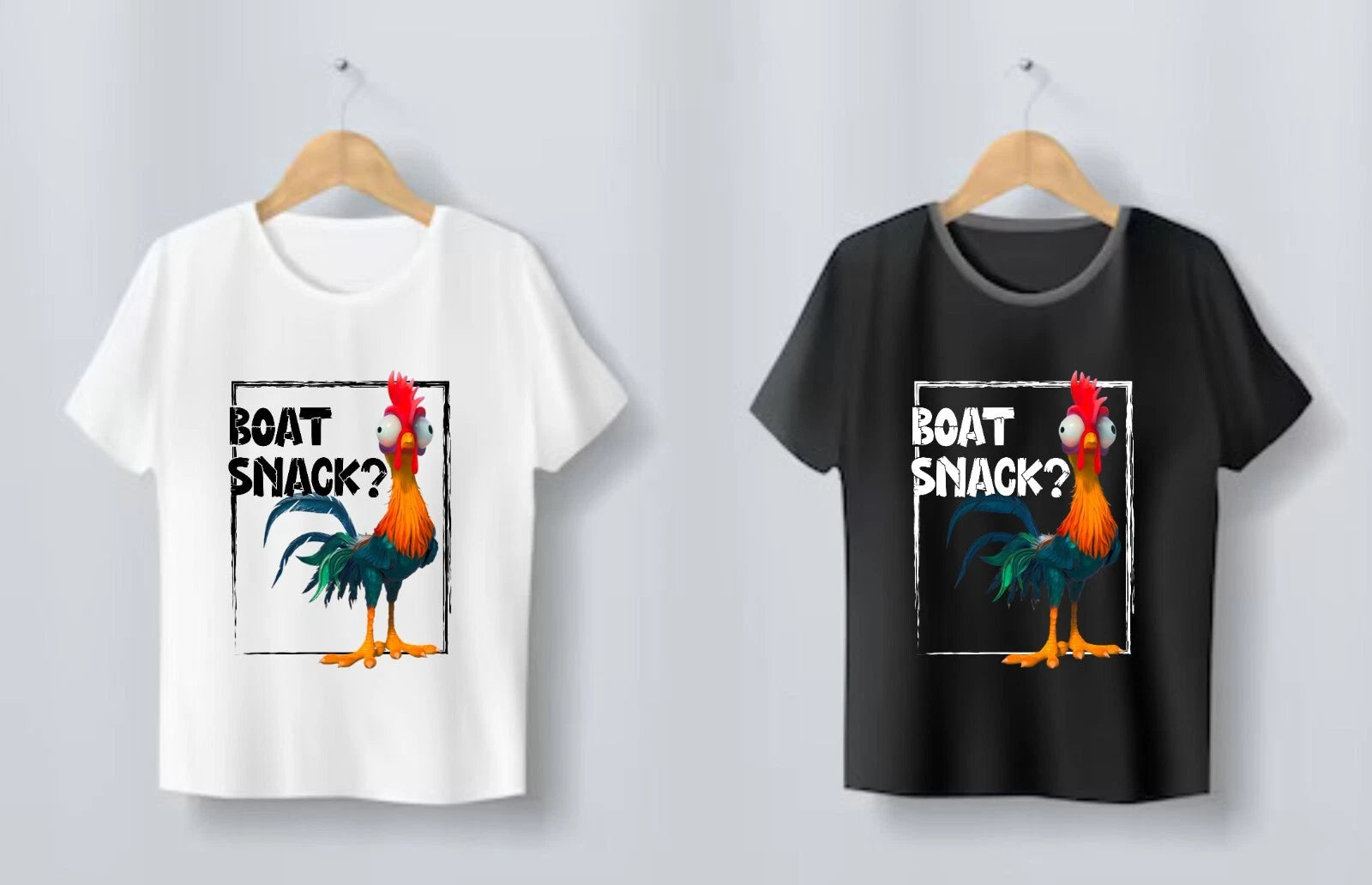 Hei hei T-shirt, Boat snack?, Moana cartoon, Funny character unisex tee Top