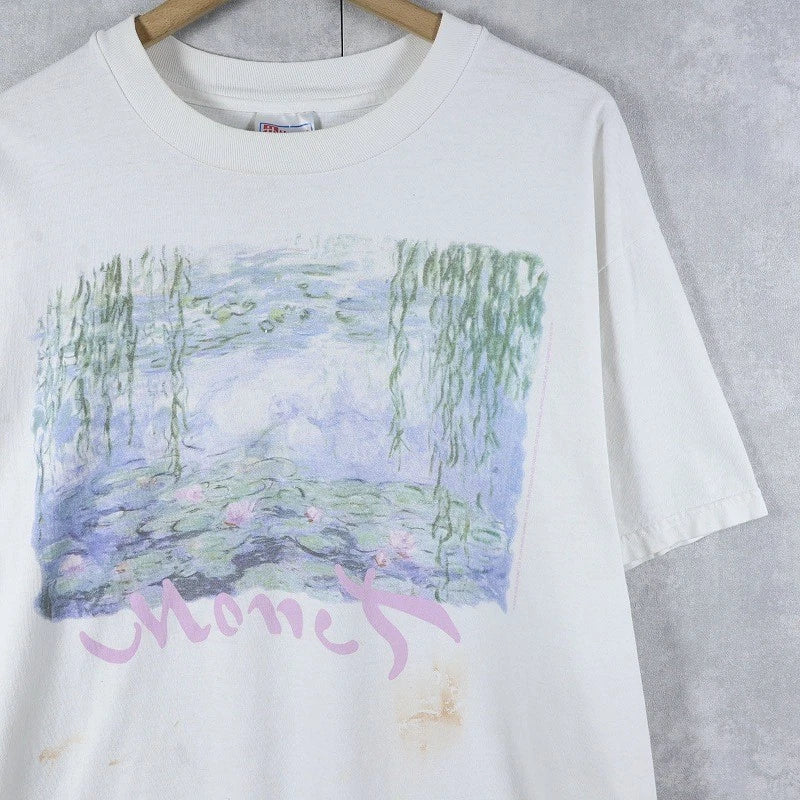 90's Claude Monet "Water Lilies" Art Print T-Shirt S-5XL
