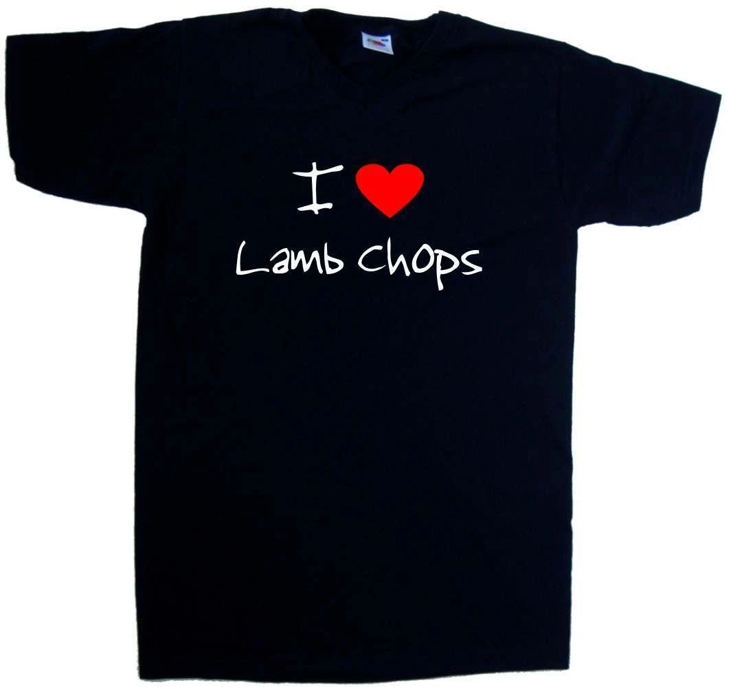 I Love Heart Lamb Chops V-Neck T-Shirt
