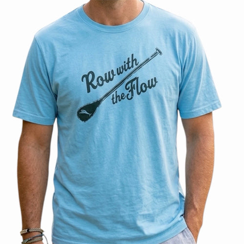 $45 TOMMY BAHAMA Light Blue ROW WITH THE FLOW Relaxed Fit Short Sleeve T-shirt