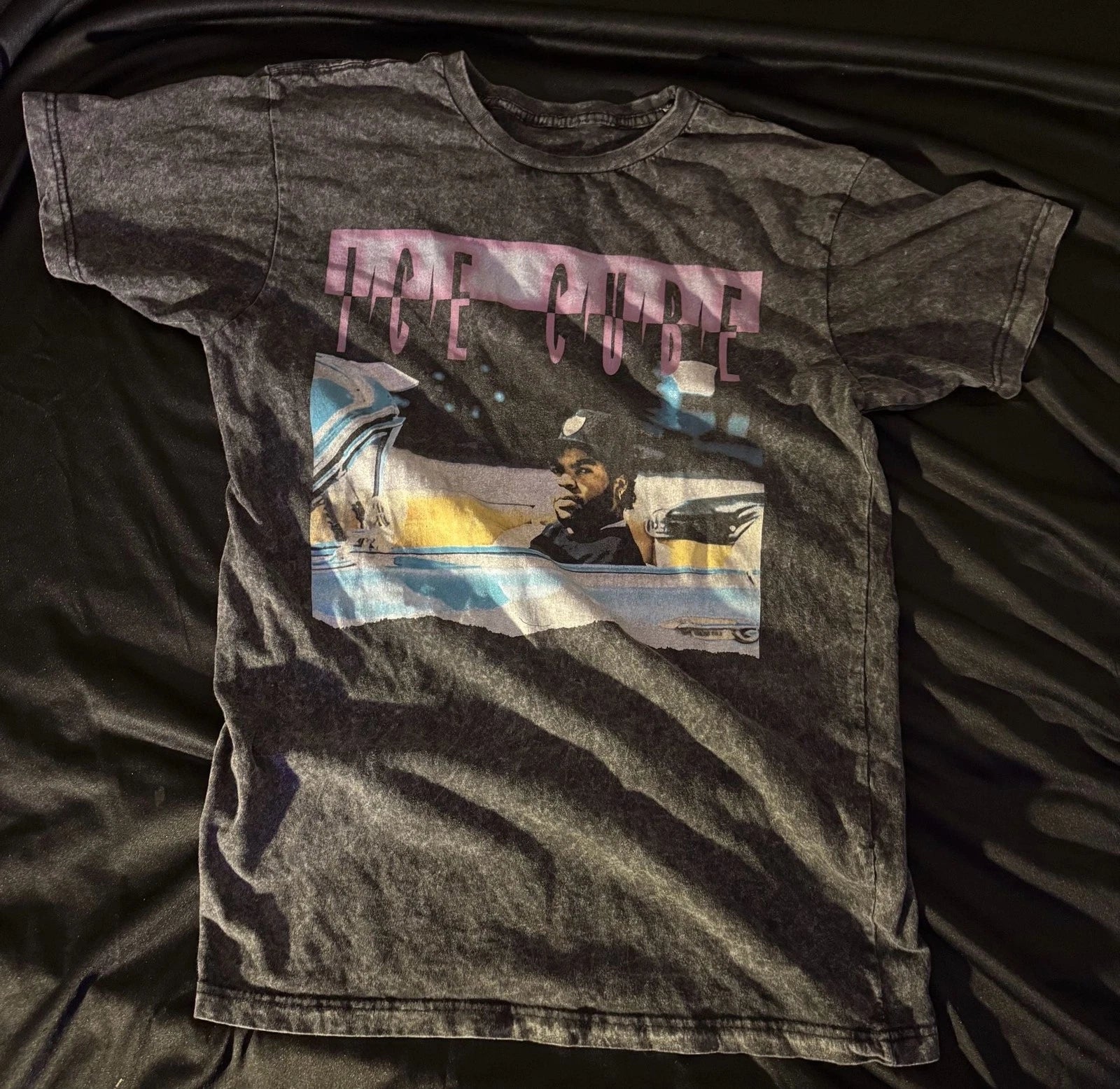 Ice Cube Graphic T-Shirt Size M Acid Wash