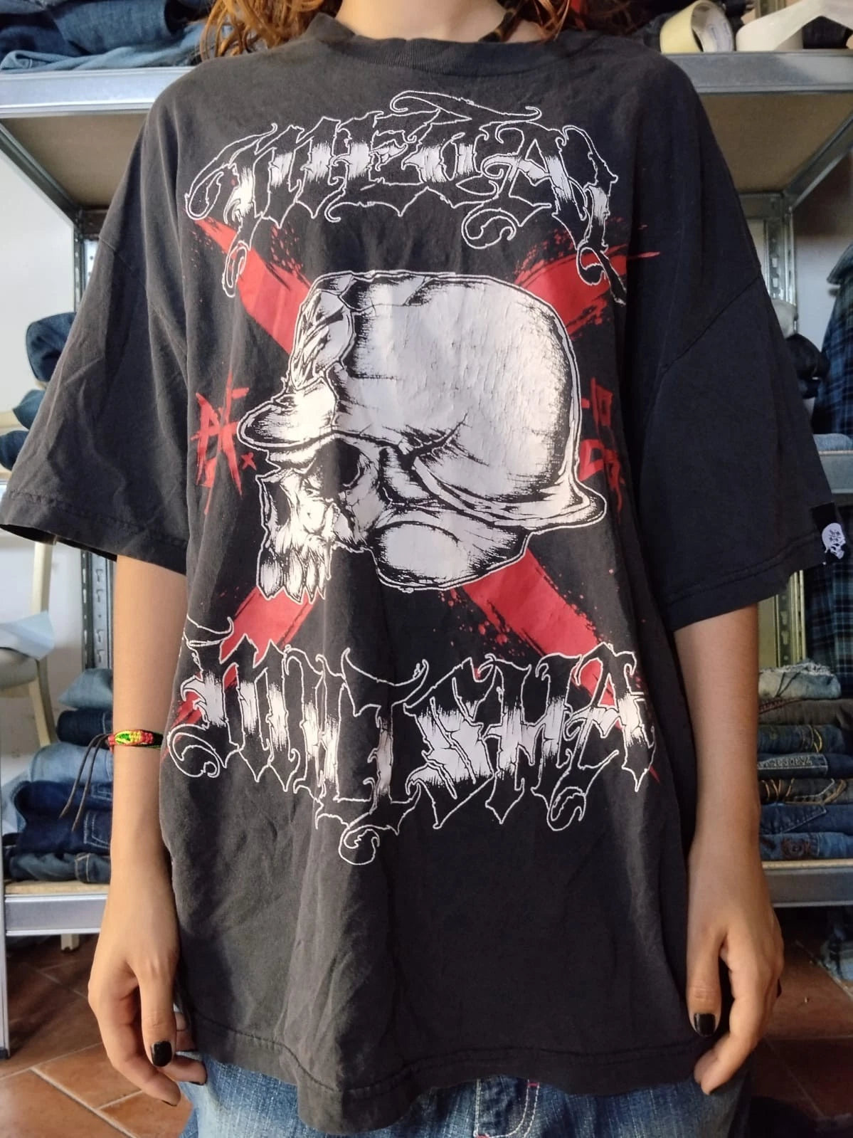 Vintage T Shirt Metal Mulisha Vintage Skull Grunge Rap Oversize Y2k 00's 90's T