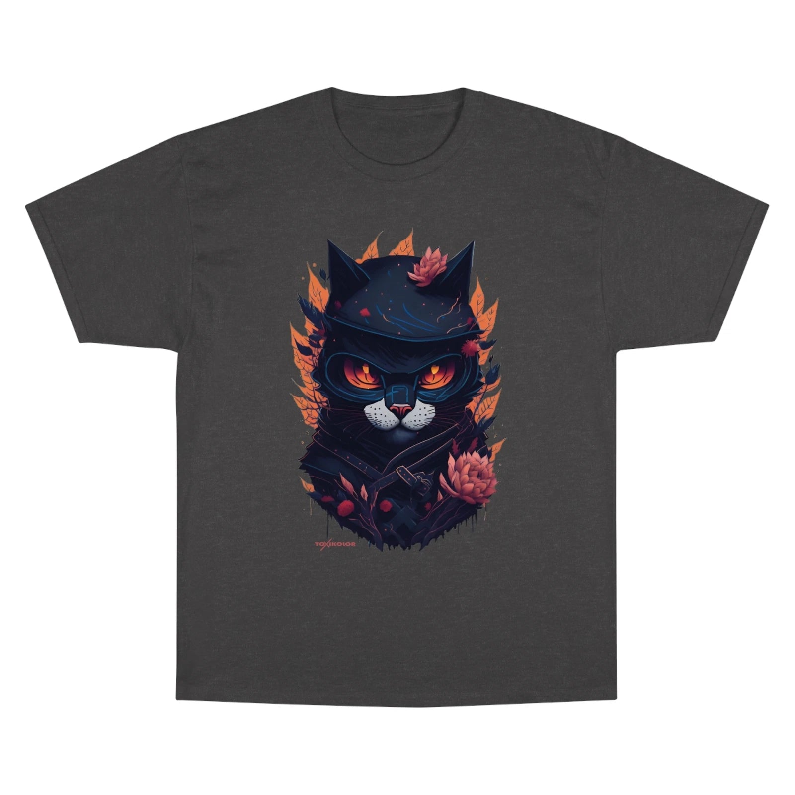 Ninja Cat Champion T-Shirt, Stylish Tee, Funny Kitty Shirt, Cat Lover Gift, Cat