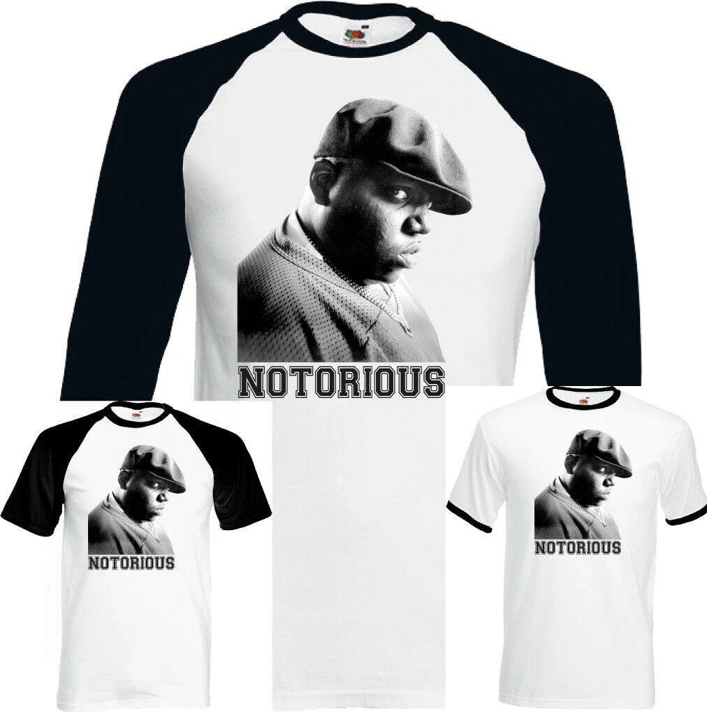 The Notorious Big Biggie Small Mens Hip Hop Legend T-Shirt Design 4 With Text