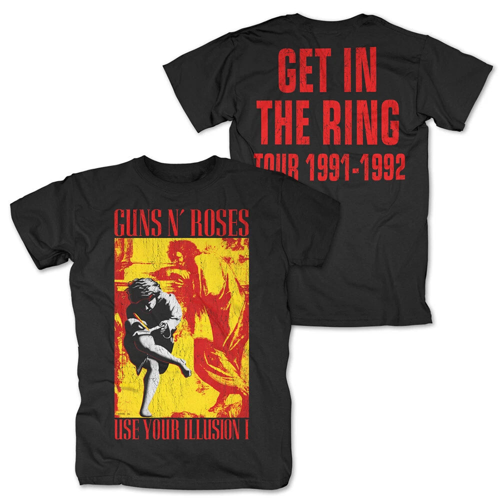 Guns N' Roses Illusion I front and Get In The Ring Tour 1991-1992 back designs