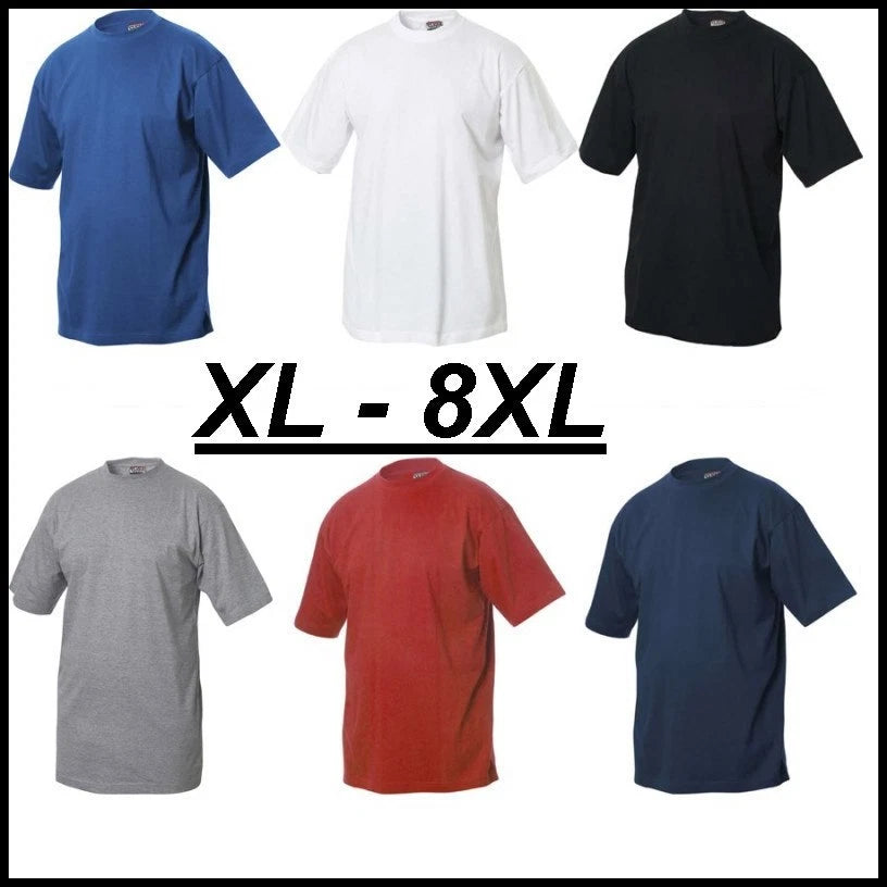 no maxfort men's plus size 100% cotton t-shirt over size up to 8xl