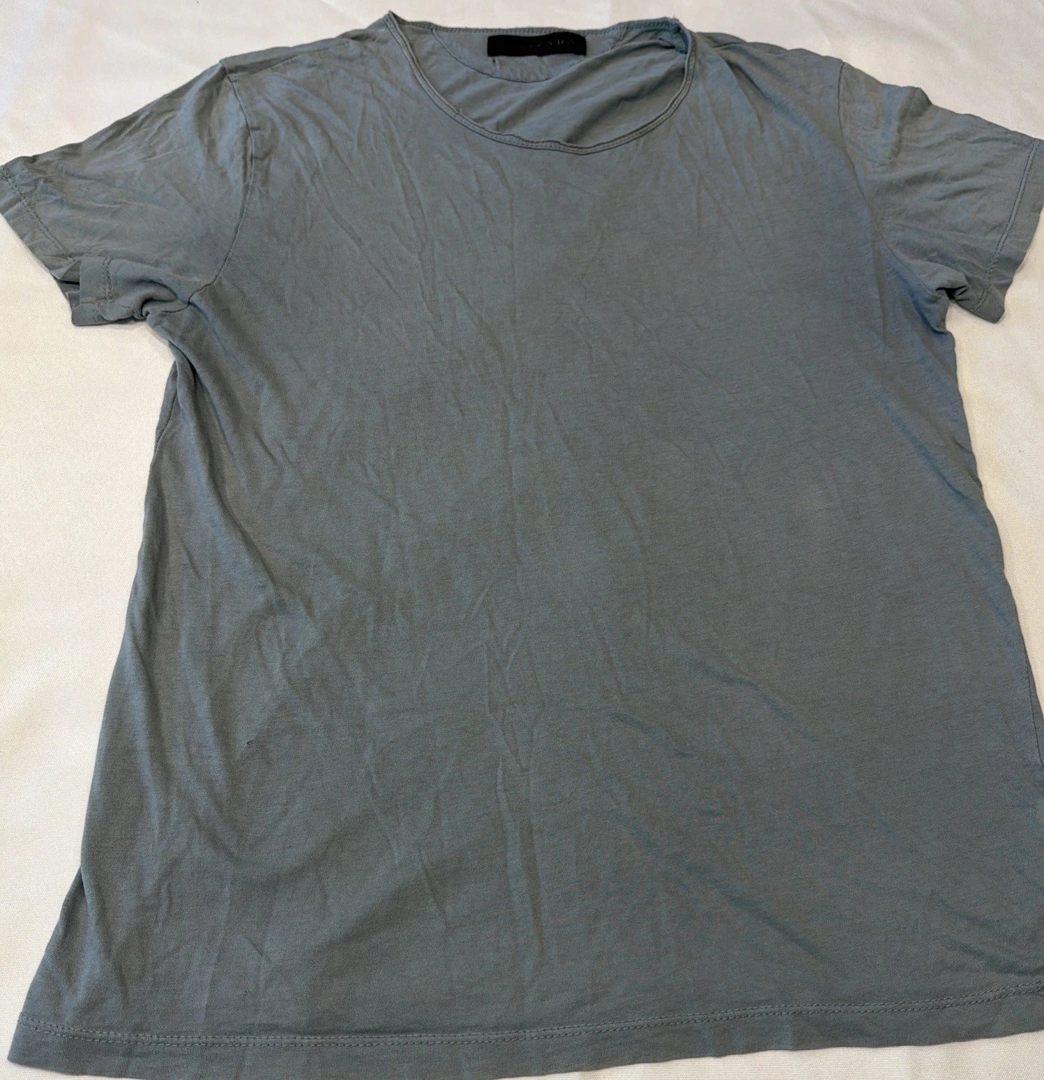Zara Menswear Basic T Shirt green  Short Sleeve Crew Neck Casual Top(A1-10)  M