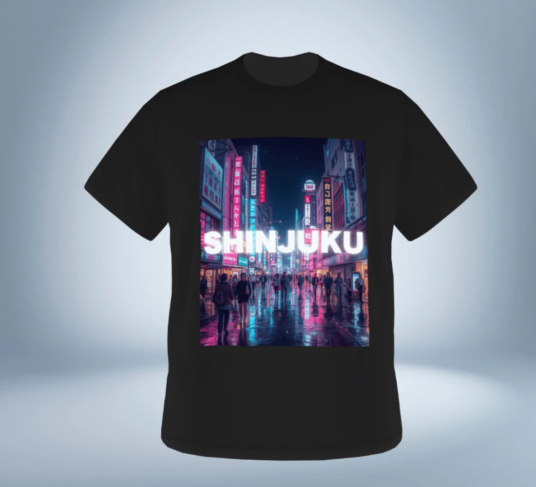 Tokyo Neon City Graphic T-Shirt Ver.2 Shinjuku Original Tokyo Treasures Japan