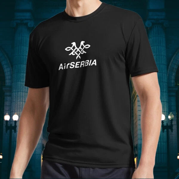 NEW! Air Serbia Logo Long Sleeve T-Shirt Funny Size S to 5XL