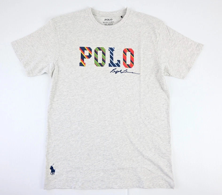Polo Ralph Lauren Logo Custom Slim Fit T-Shirt Grey