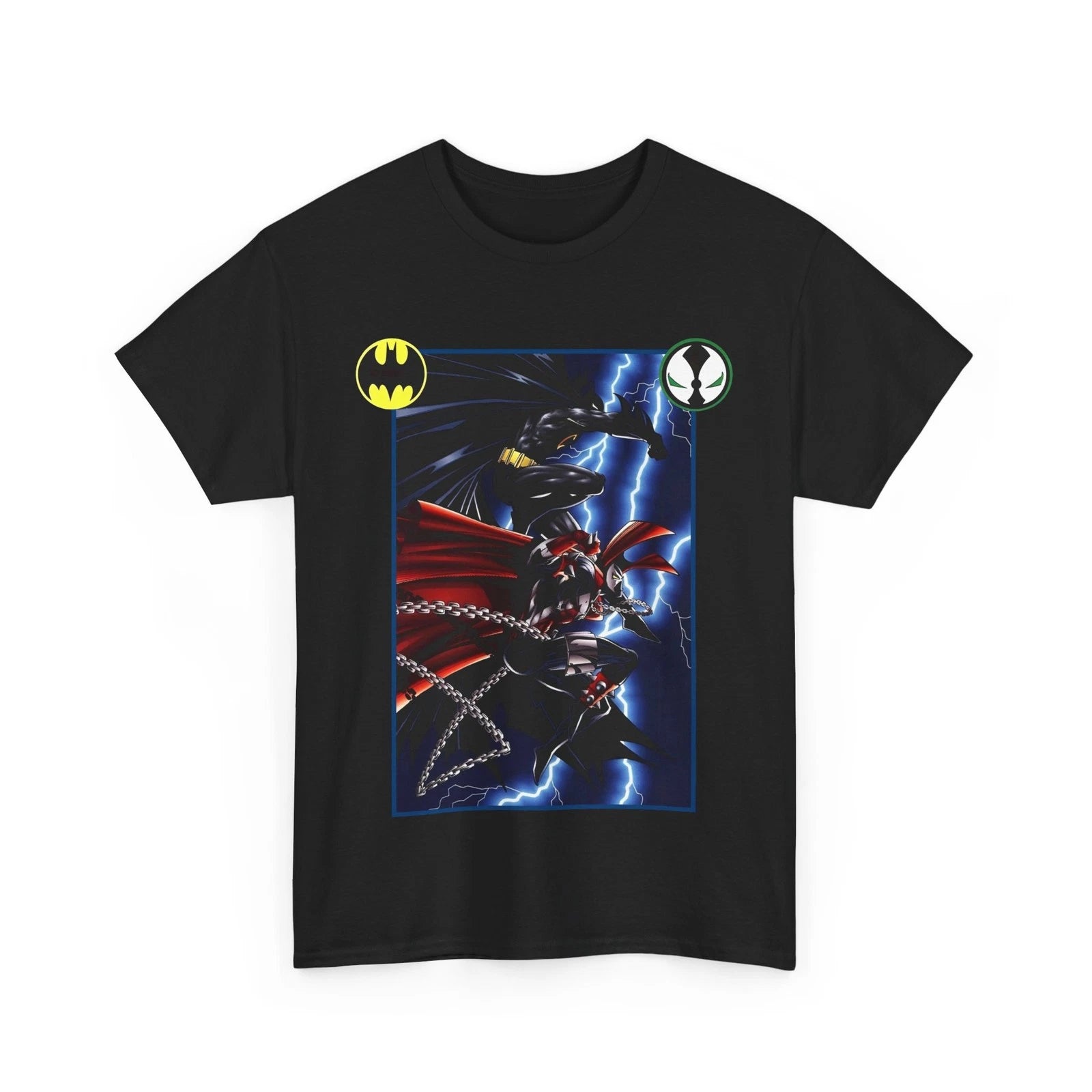 Batman & Spawn T-Shirt - Todd McFarlane Art - DC Comics & Image - 1994 Story